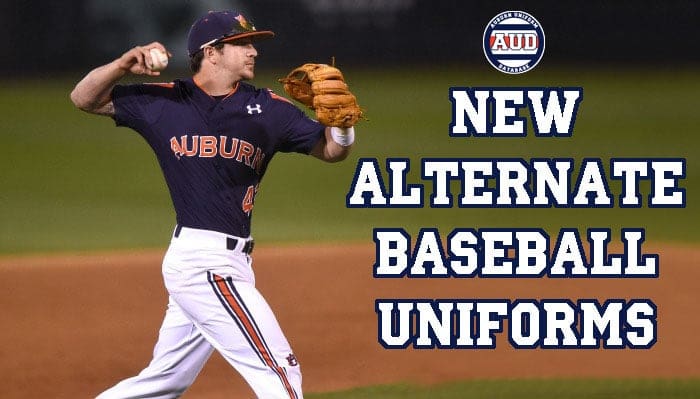 auburn baseball alternate uniforms under armour stripes