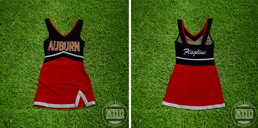 2013 Auburn University Marching Band Tiger Eyes flagline pep dress