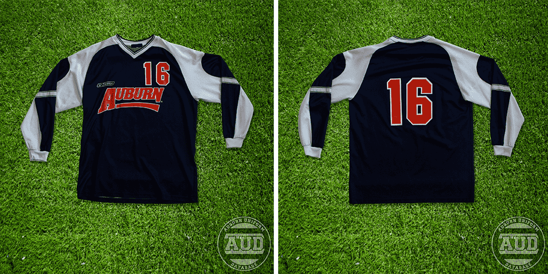 circa 2000 Auburn Soccer navy Reebok jersey #16