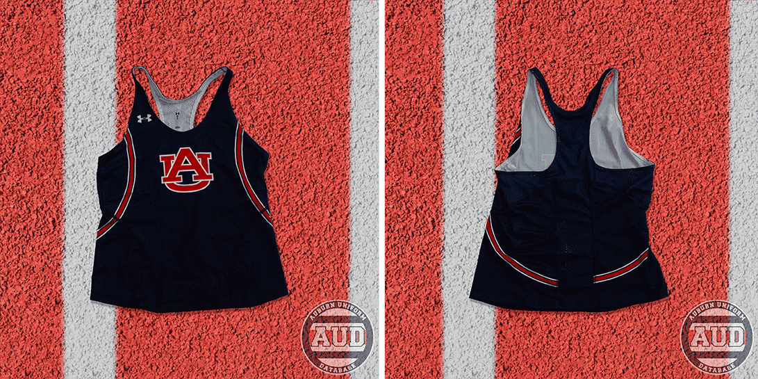 circa 2010 Auburn track and field blue tank top